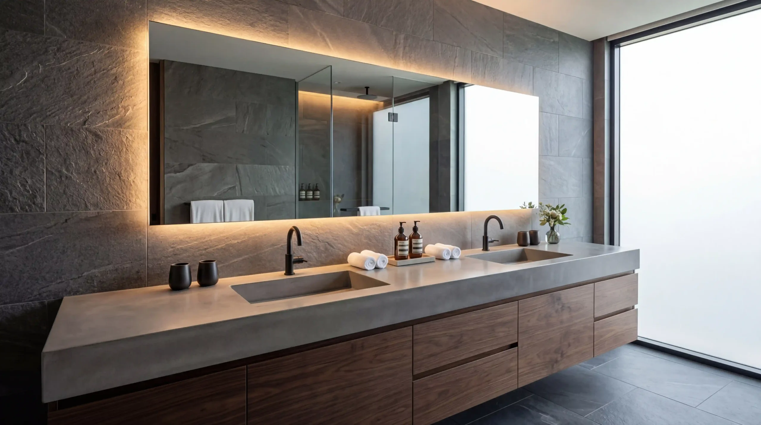 Commercial Modern Bathroom Vanity for Hotels