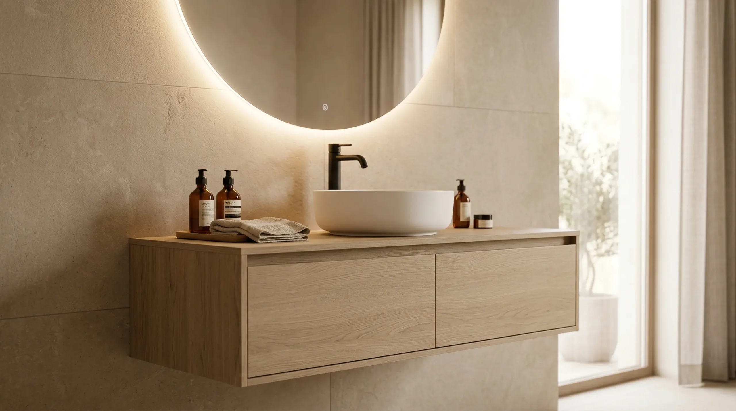 Eco-Friendly MDF Hotel Bathroom Cabinets meeting global safety standards