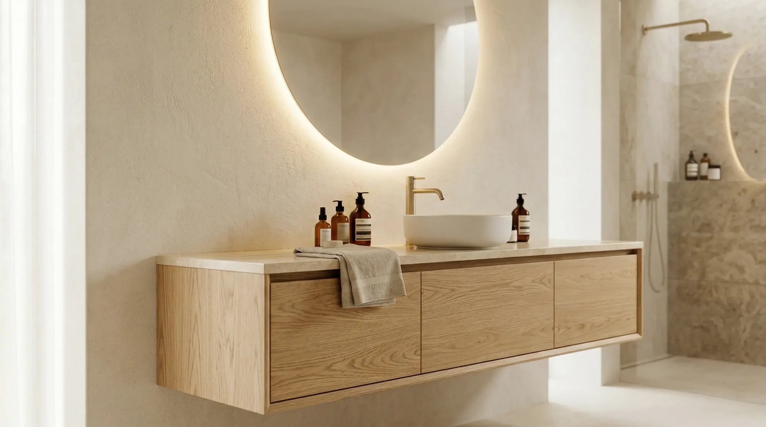 Premium solid wood vanity tailored for global hotel and resort projects