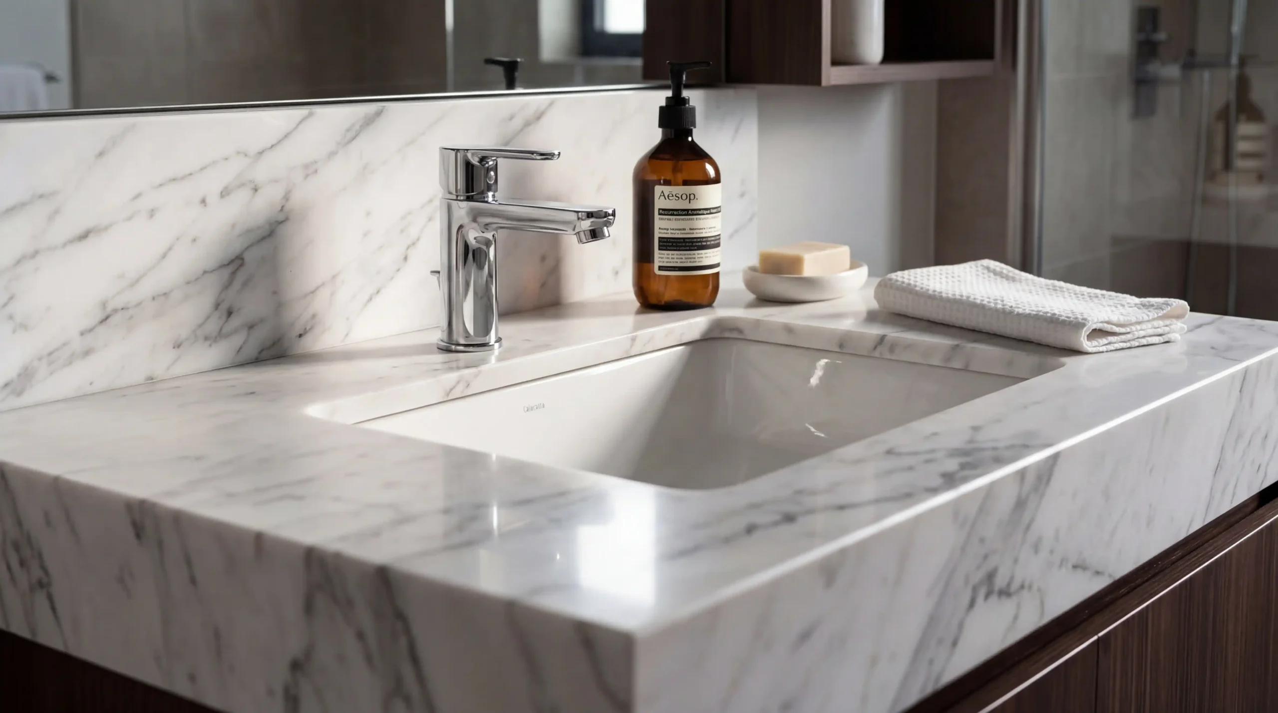 Durable Apartment Bathroom Vanity Top