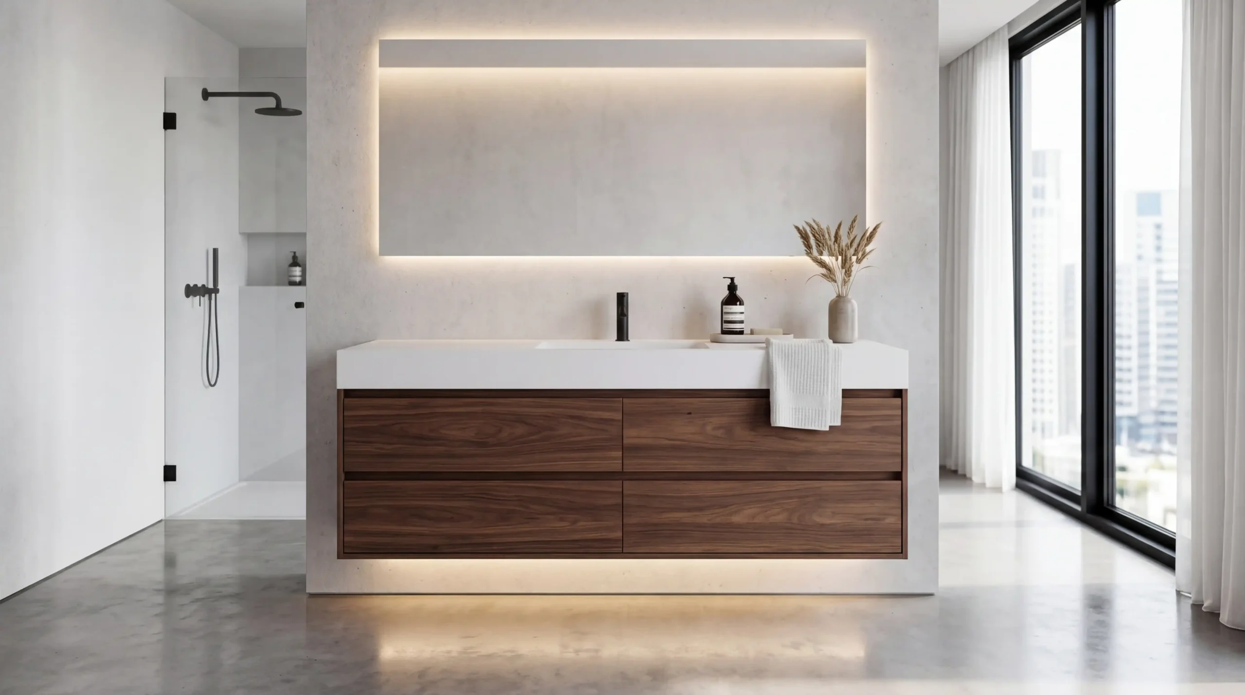Moisture Resistant Floating Vanity for high-humidity environments