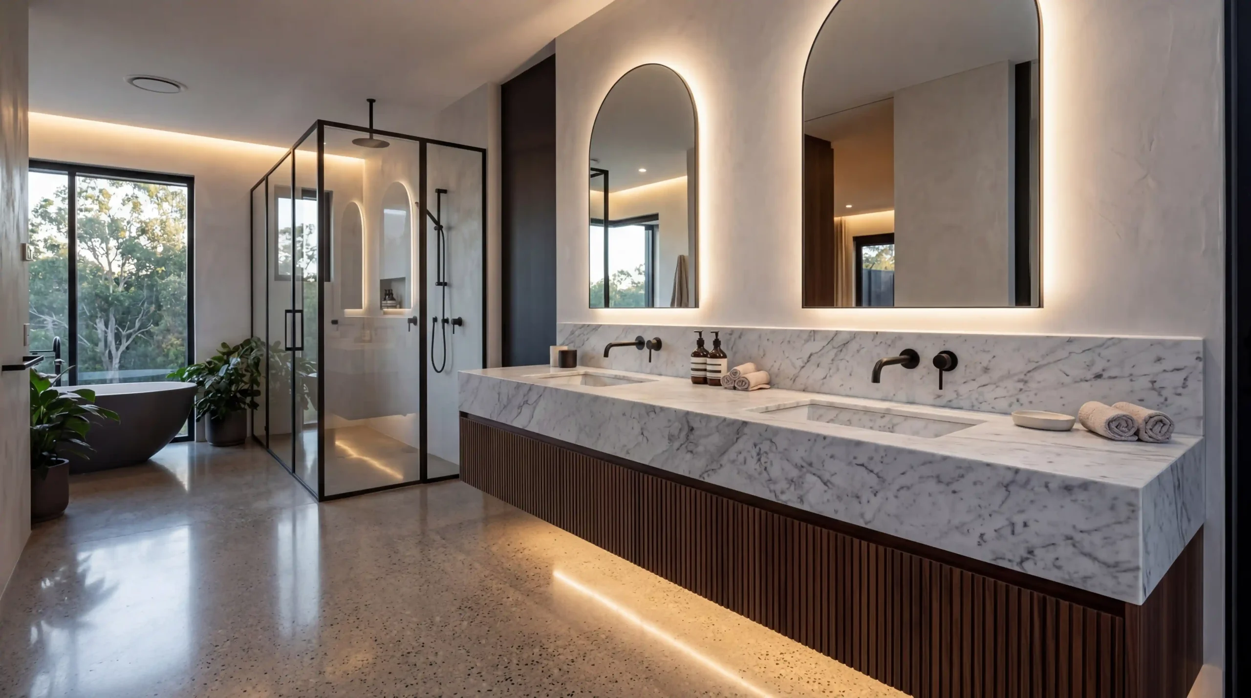 George Double Sink Freestanding Bathroom Vanity