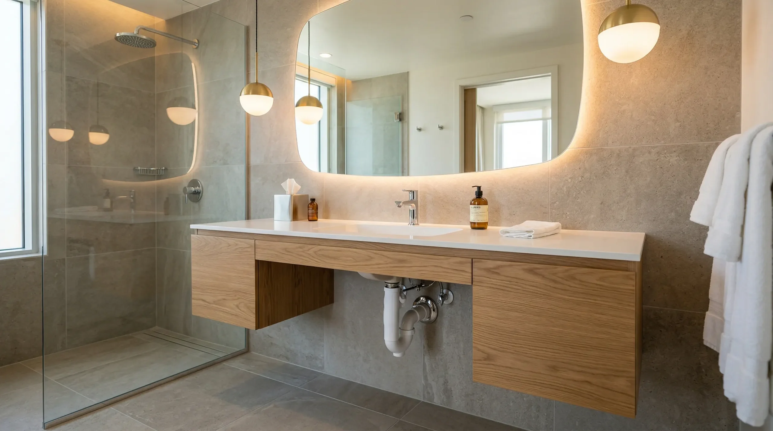 ADA Compliant Floating American Bathroom Vanity for Hospitality Design