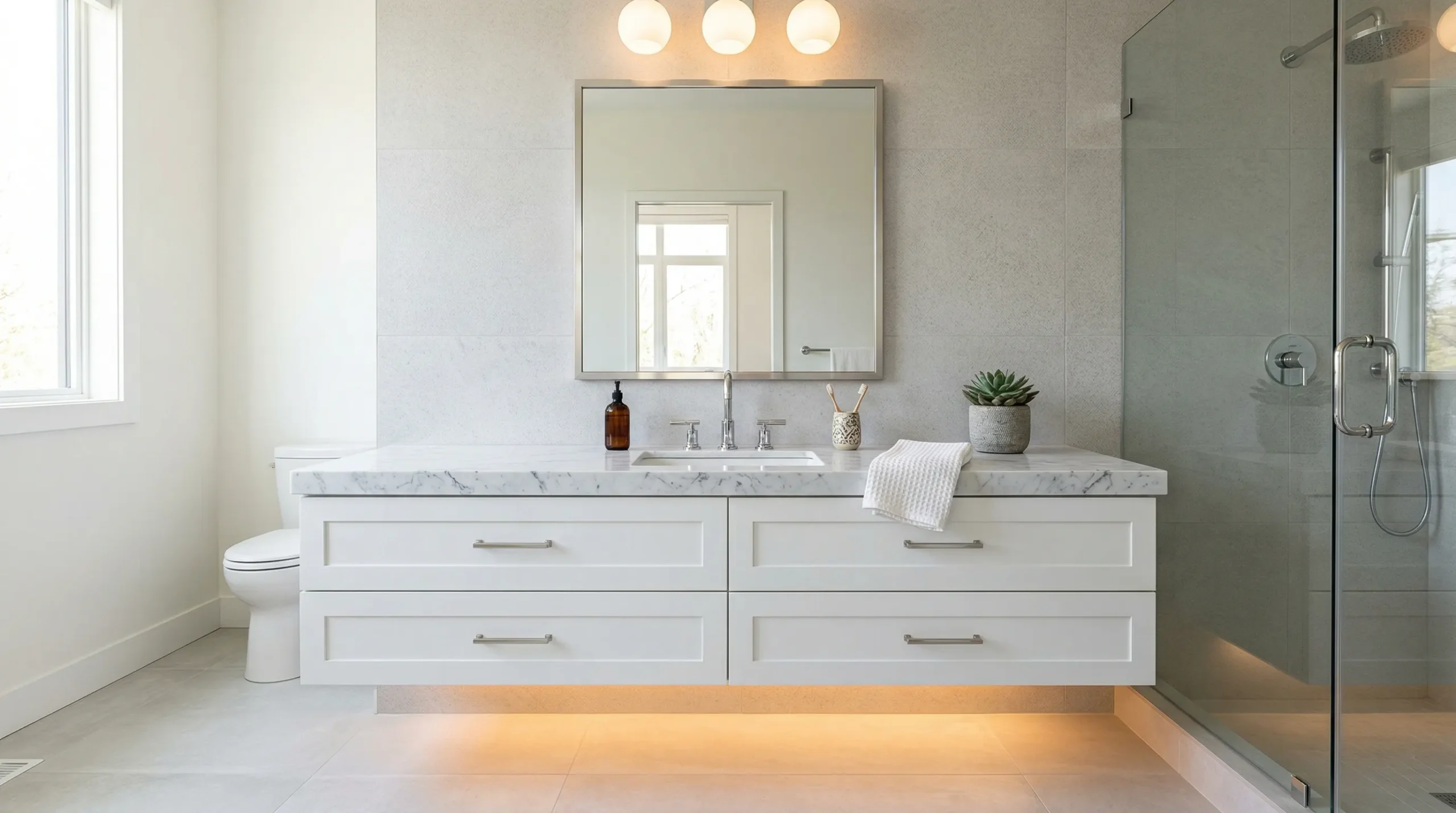 48 inch floating american bathroom vanity for commercial projects