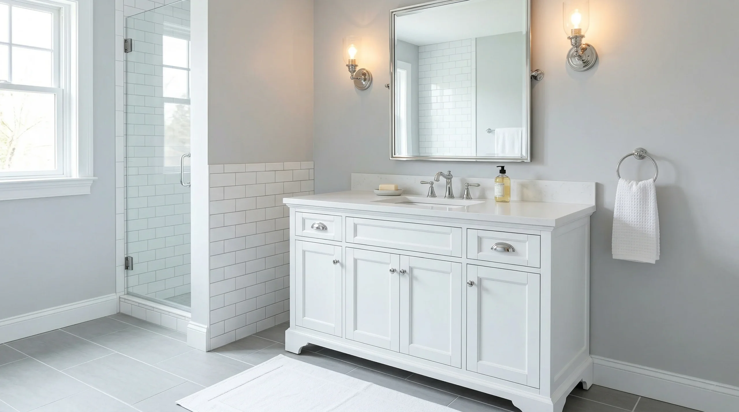 Pre-assembled Freestanding American Bathroom Vanity for Quick Renovation