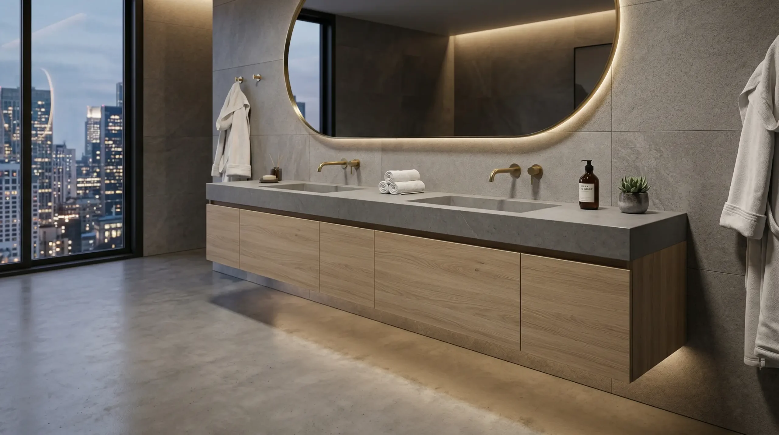 Bulk Supply Hotel American Bathroom Vanity for Commercial Renovation