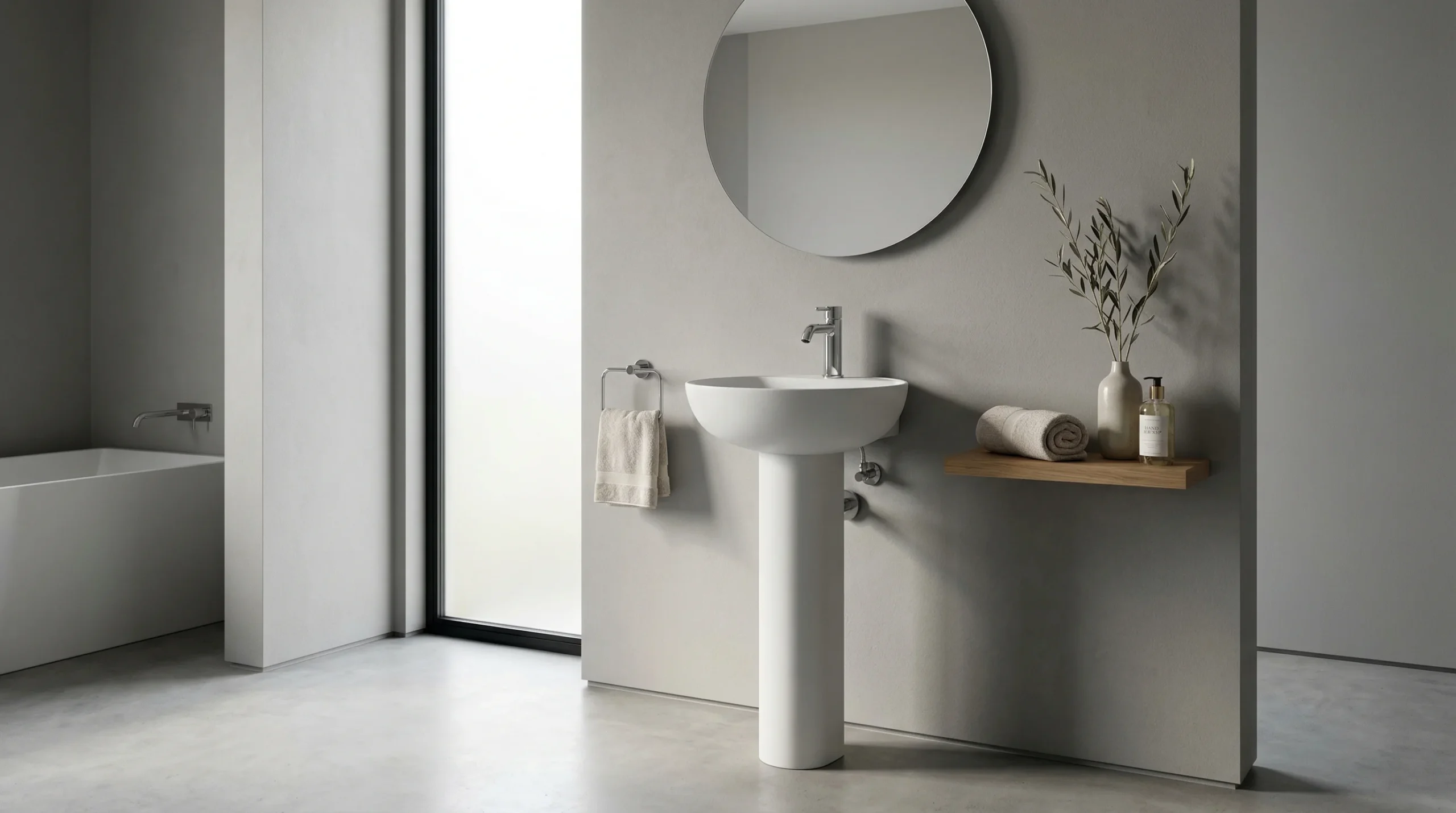 Durable vitrified china pedestal sink offering superior ROI for real estate developments