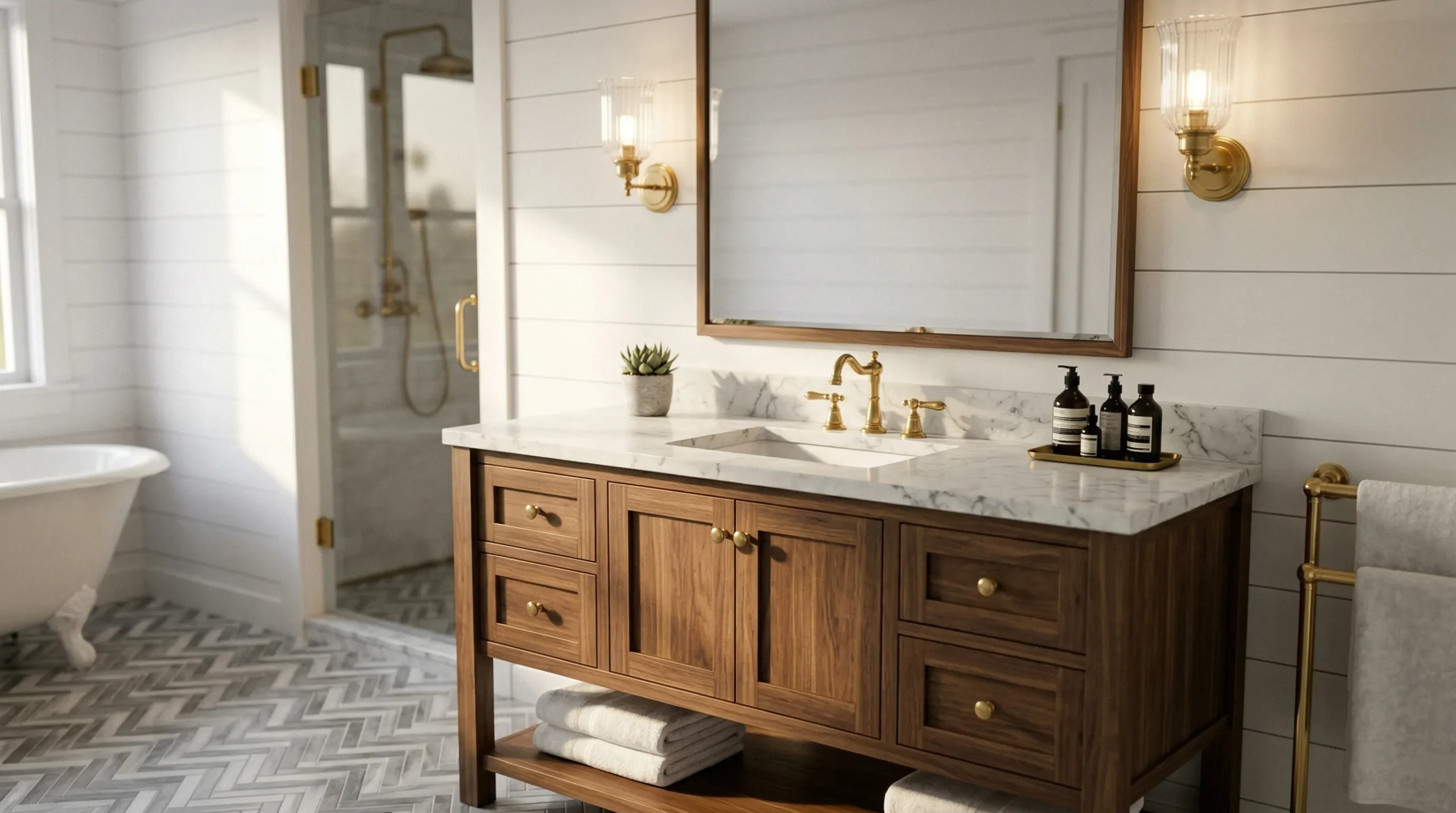 Modern Hotel American Bathroom Vanity Designs for Boutique Guestrooms