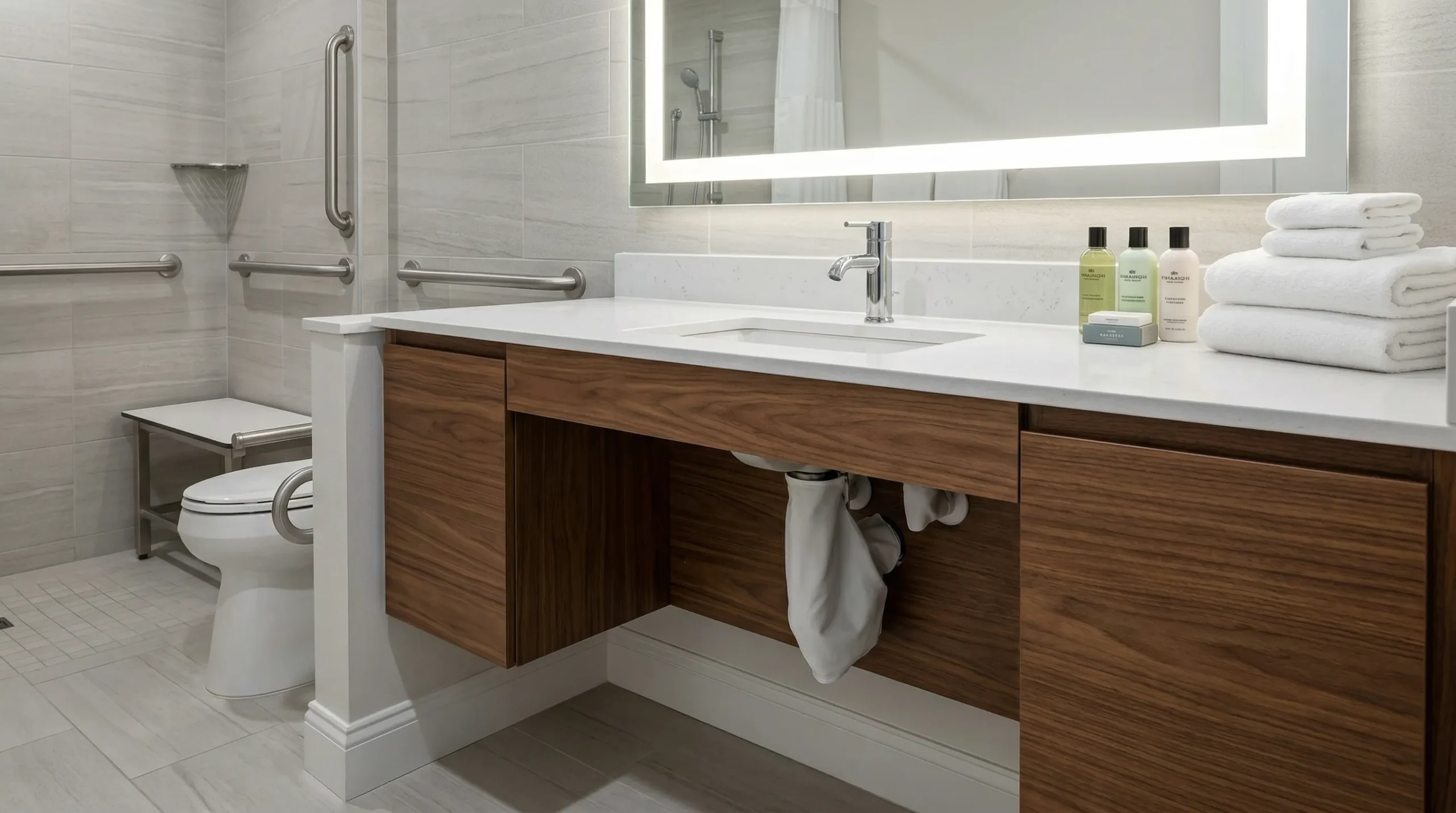 ADA Compliant bathroom vanities for US commercial and public projects