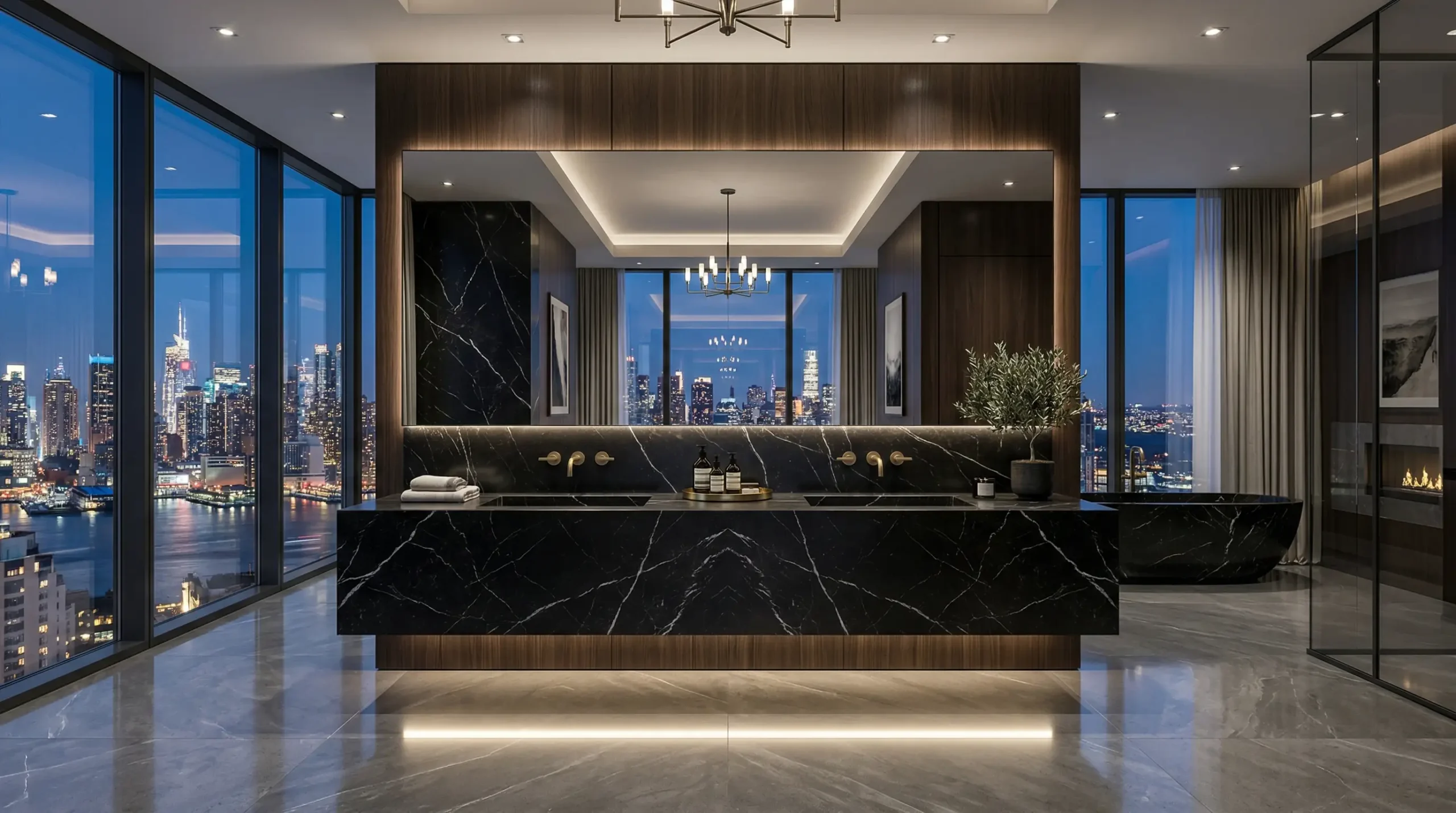 Custom Height Floating Vanity for Hospitality ADA Compliance