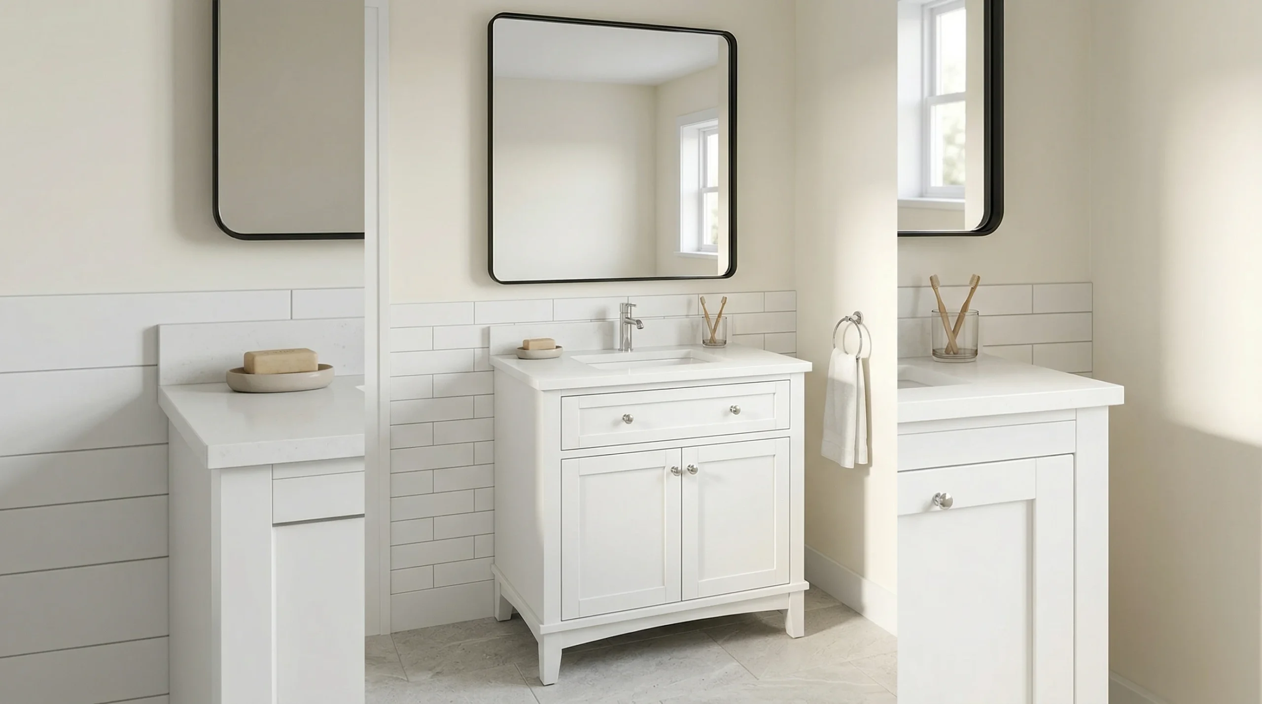 Modern Shaker Style Multi-Family American Bathroom Vanity for Condos