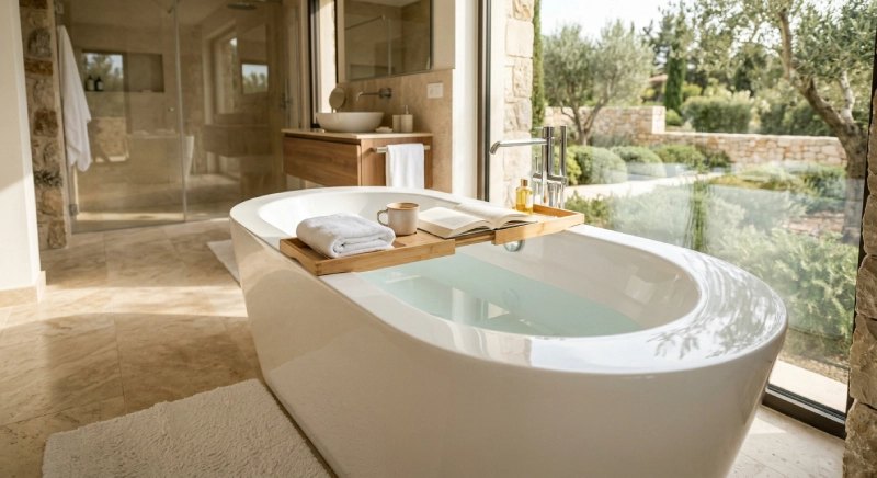 Gloss acrylic bathtub