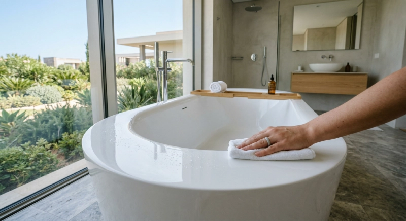 Hygienic acrylic bathtub