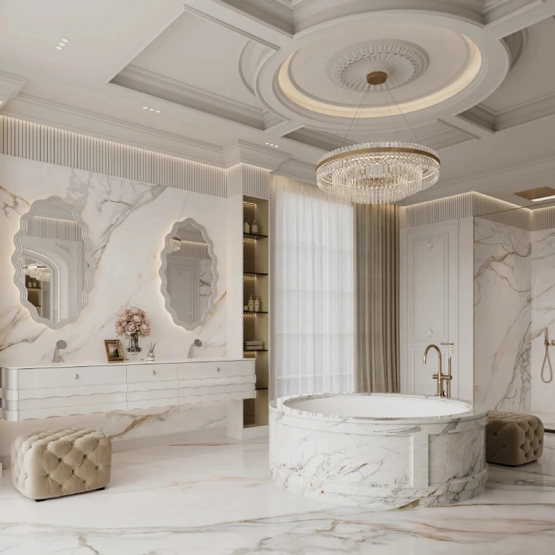 Luxury villa bathroom project George Group coordination