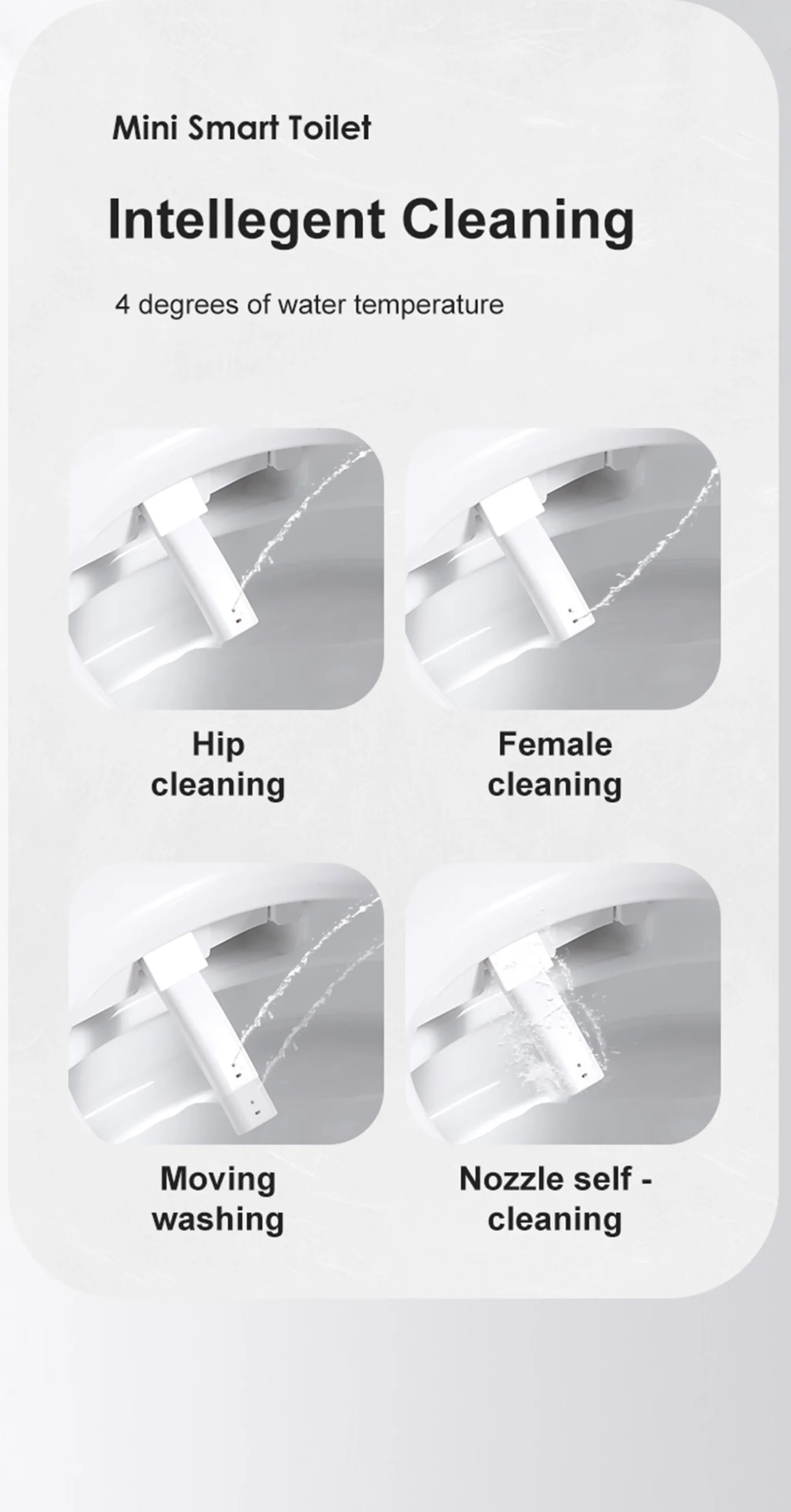 W1 Freestanding White Bathroom Smart Toilet with Multiple Cleaning for Villa Project