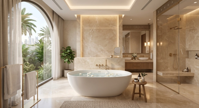 freestanding bathtub luxury villa project