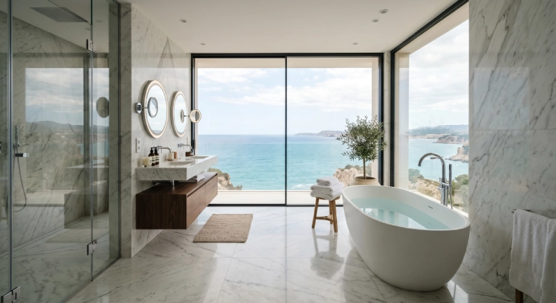 bathtub material selection for luxury villa real estate projects