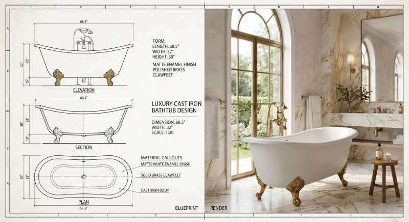 project engineering coordination blueprint bathtub villa planning support