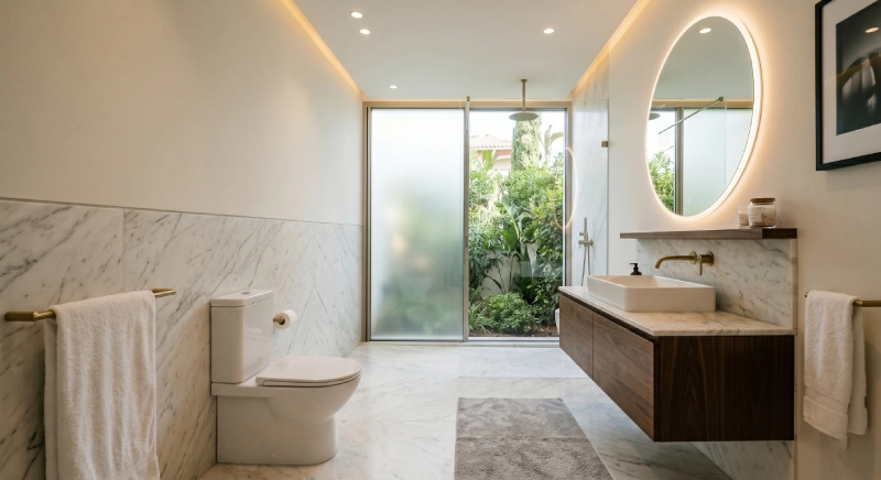 dual flush toilet for luxury villa projects