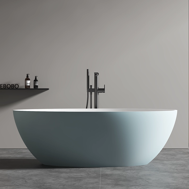 sky blue solid surface bathtub