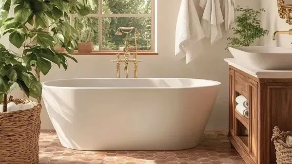 solid surface bathtub for villa and residential project