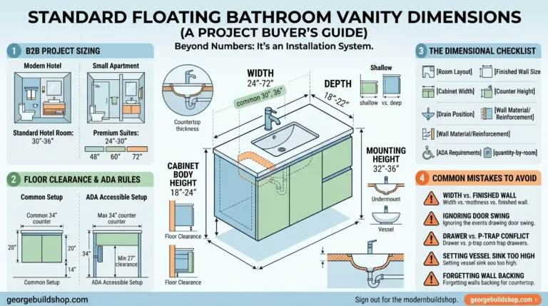 What Are the Standard Floating Bathroom Vanity Dimensions?