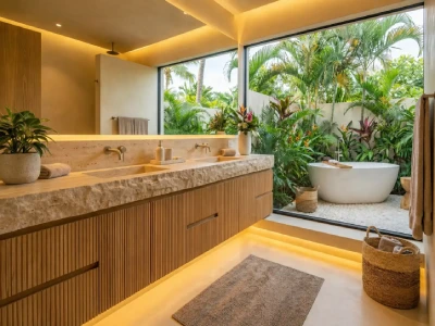 Luxury Hotel Wood Vanities and Custom Bathroom OEM Designs