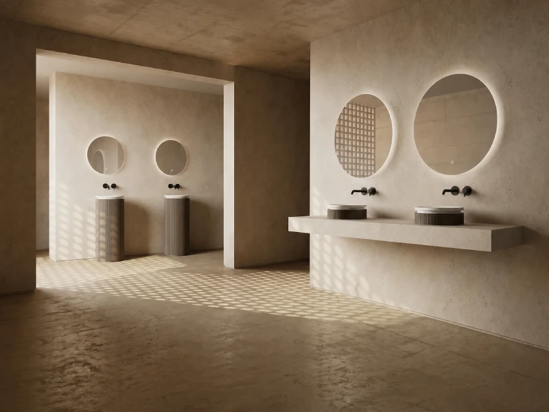 FOREST SERIES wood and stone texture bathroom collection for resort spa and wellness projects