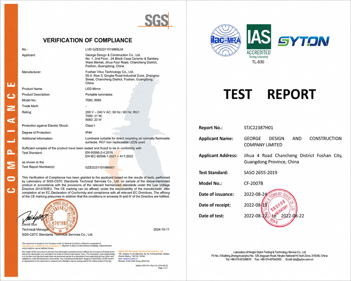 Destination-market compliance review for sanitary ware models including CE cUPC and WaterMark evidence