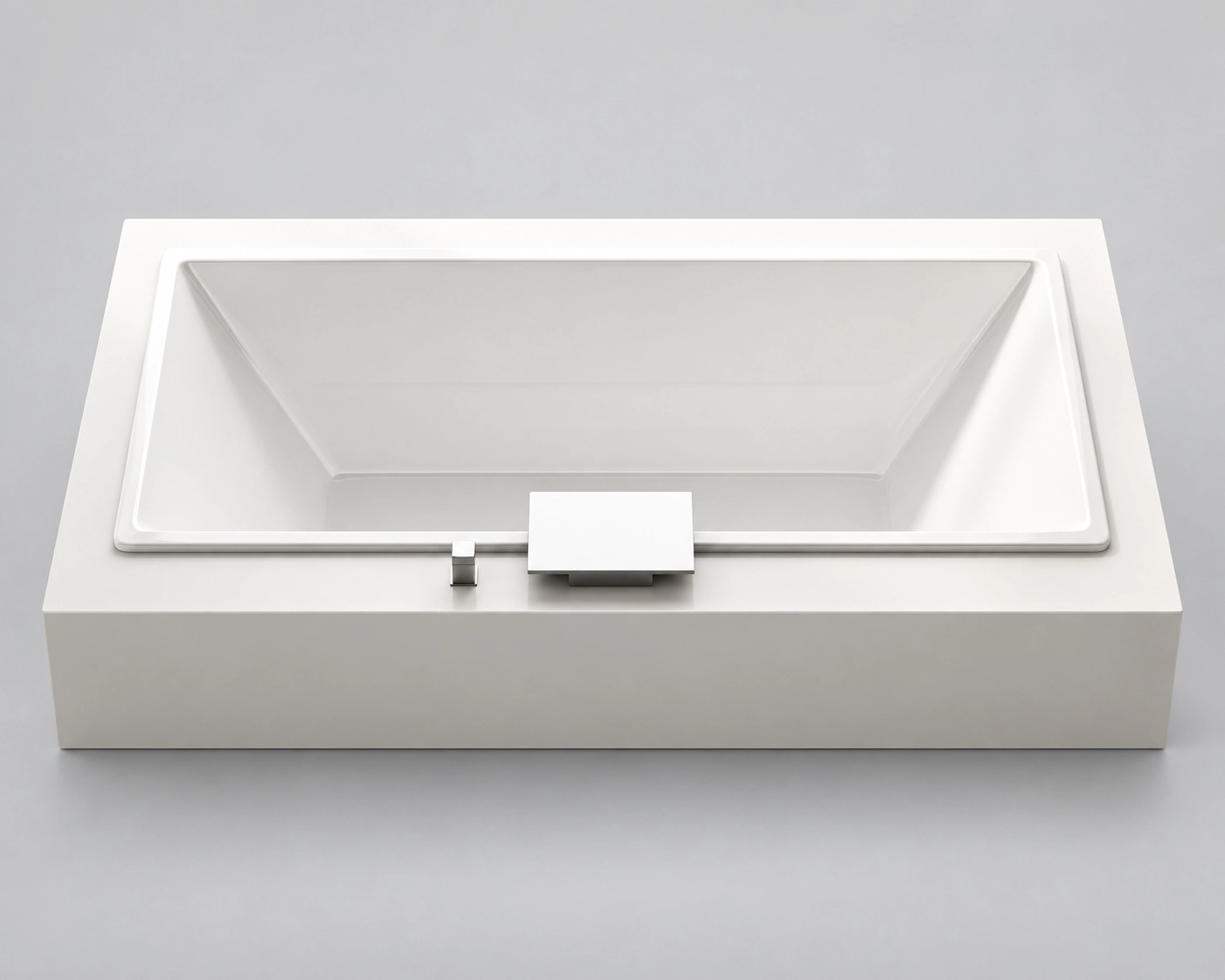 Undermount bathtub installation with surrounding deck finish