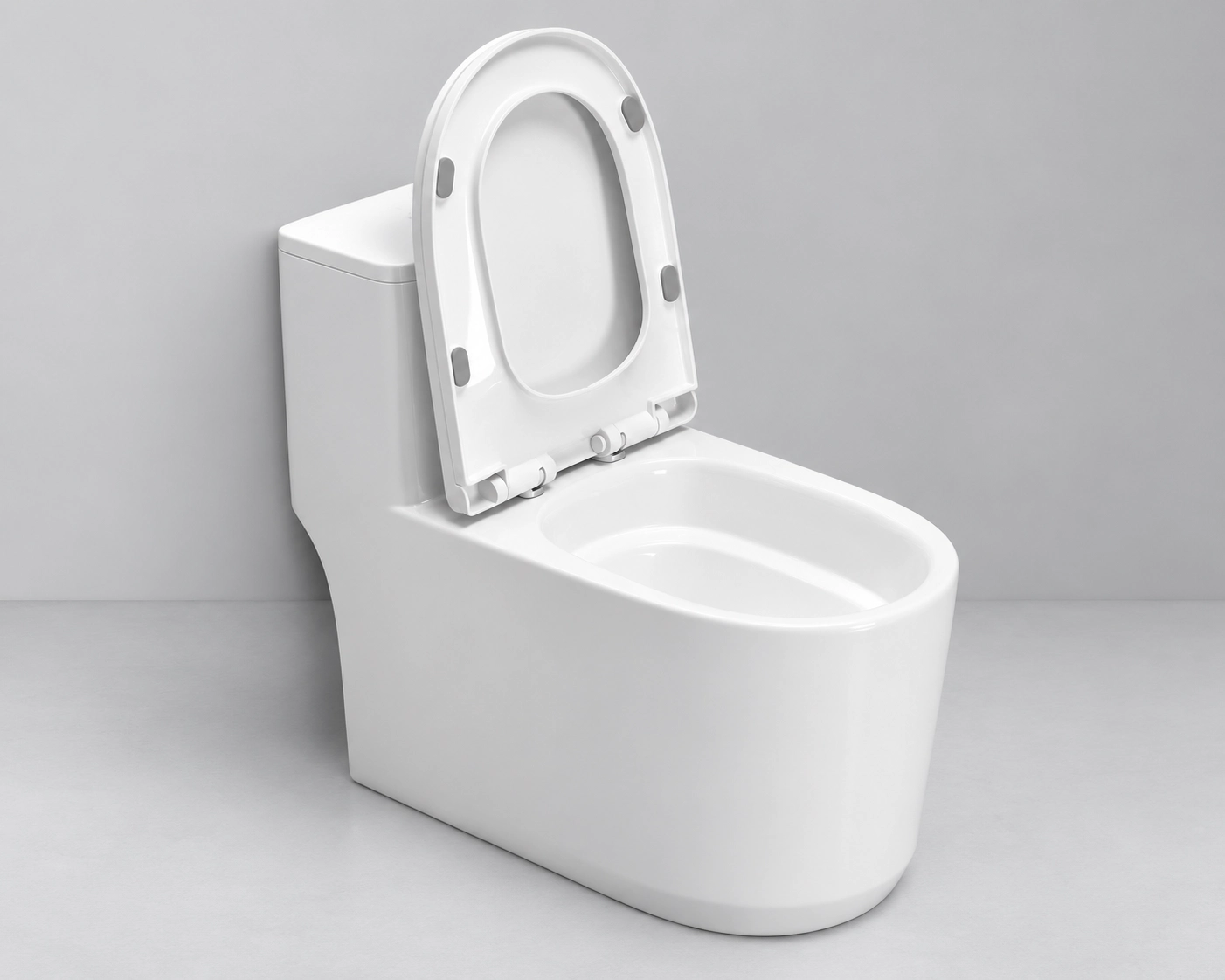 Rimless ceramic toilet design for easier bathroom cleaning