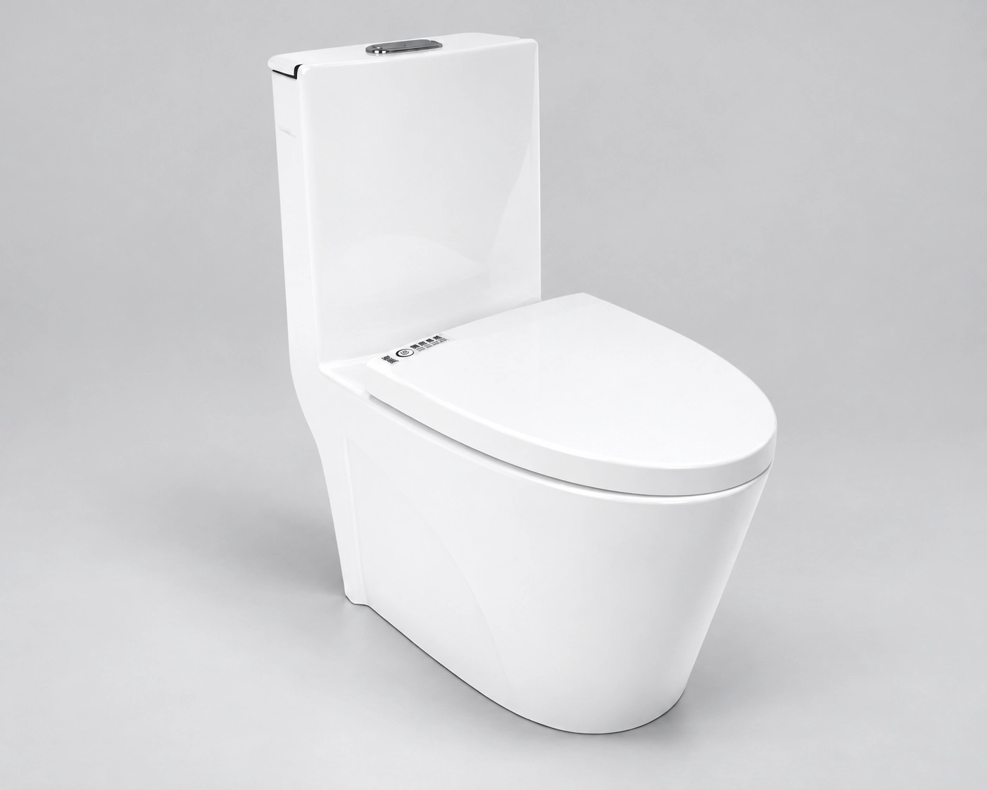 Skirted toilet with concealed trapway for project bathrooms
