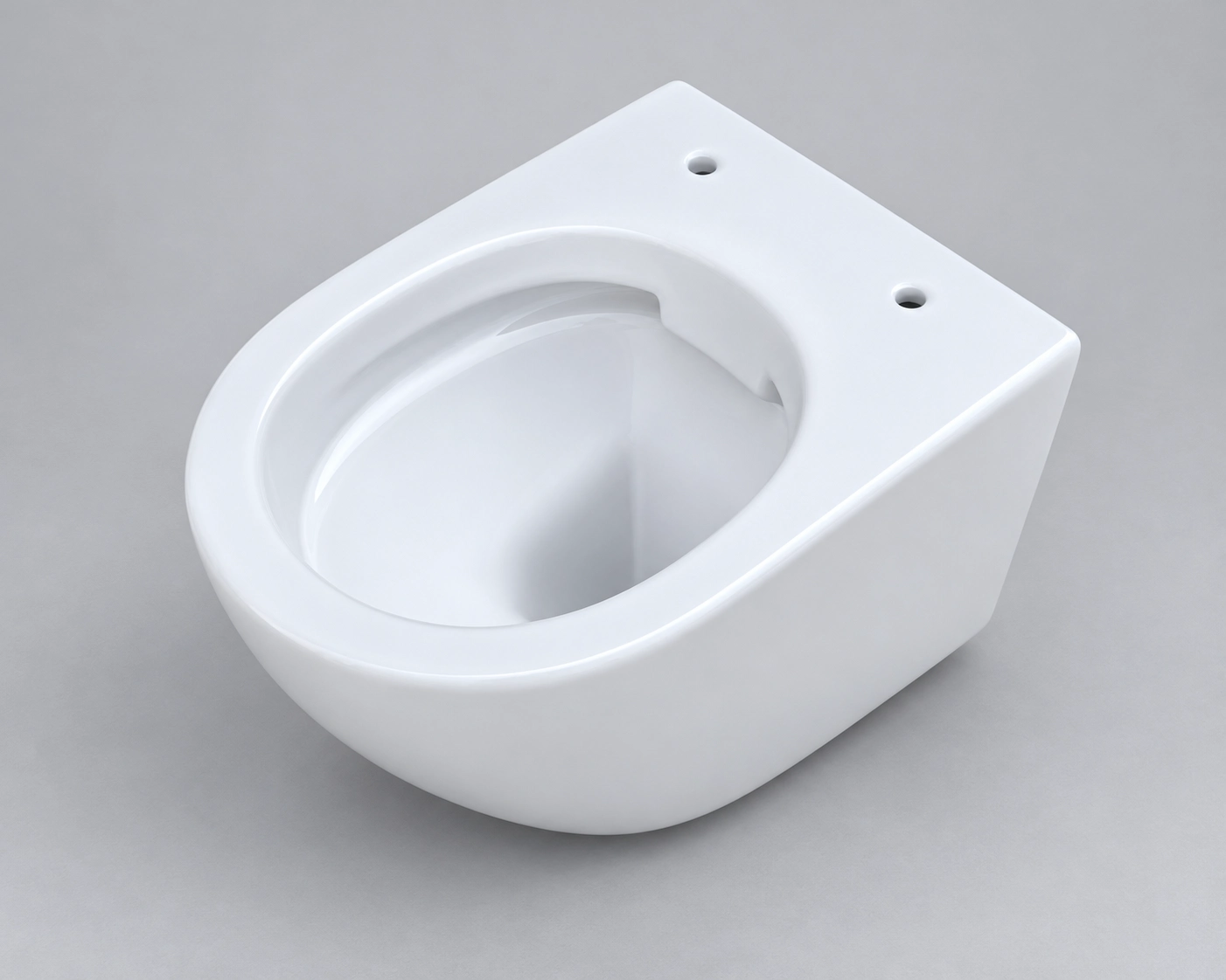 Rimless wall-hung toilet for commercial bathroom projects