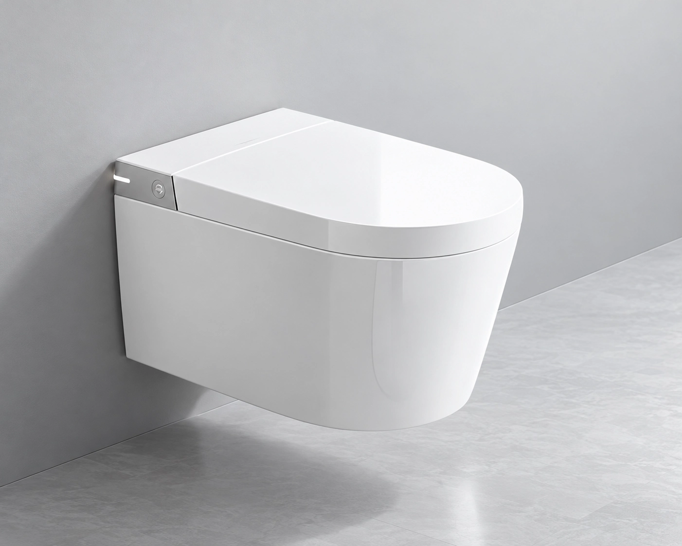 Dual-flush wall-hung toilet for hotel and commercial bathrooms