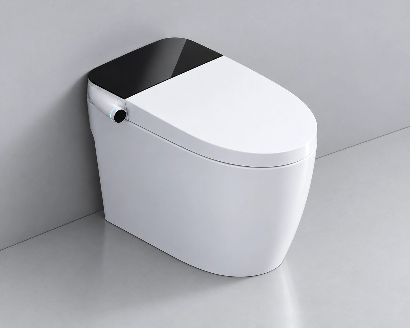 Smart toilet with built-in water tank for project bathroom installation